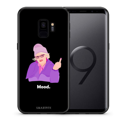 Θήκη Samsung S9 Grandma Mood Black από τη Smartfits με σχέδιο στο πίσω μέρος και μαύρο περίβλημα | Samsung S9 Grandma Mood Black case with colorful back and black bezels