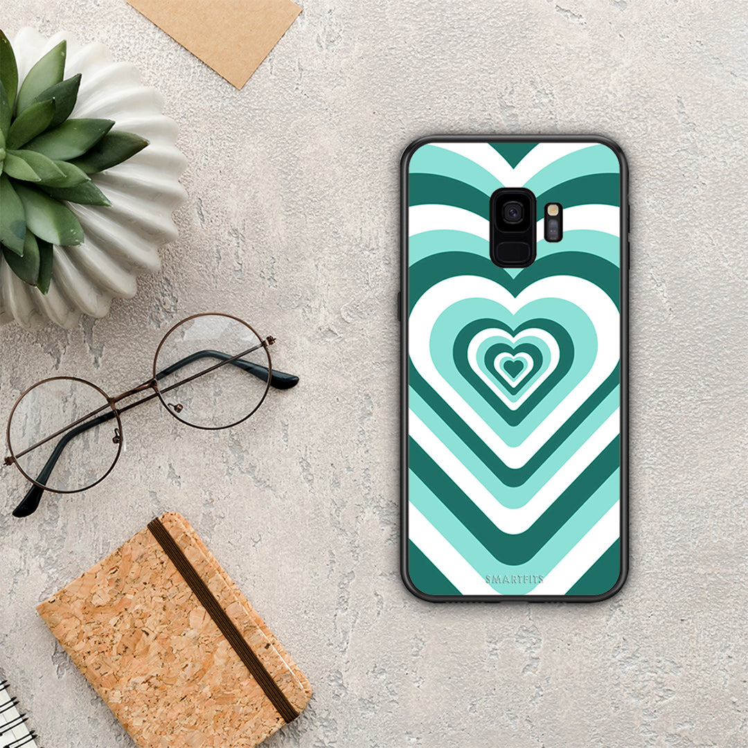 Green Hearts - Samsung Galaxy S9 θήκη