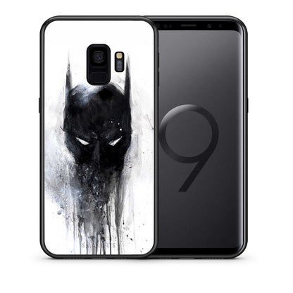 Θήκη Samsung S9 Paint Bat Hero από τη Smartfits με σχέδιο στο πίσω μέρος και μαύρο περίβλημα | Samsung S9 Paint Bat Hero case with colorful back and black bezels