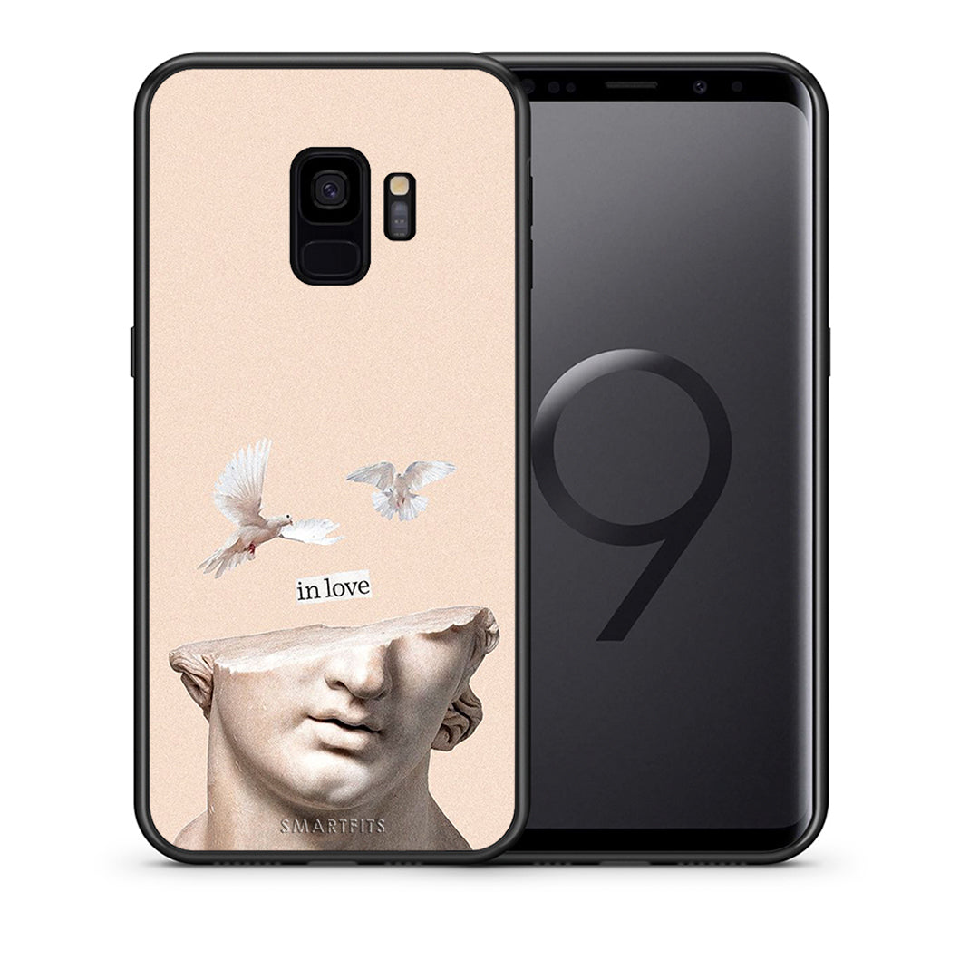 Θήκη Samsung S9 In Love από τη Smartfits με σχέδιο στο πίσω μέρος και μαύρο περίβλημα | Samsung S9 In Love case with colorful back and black bezels