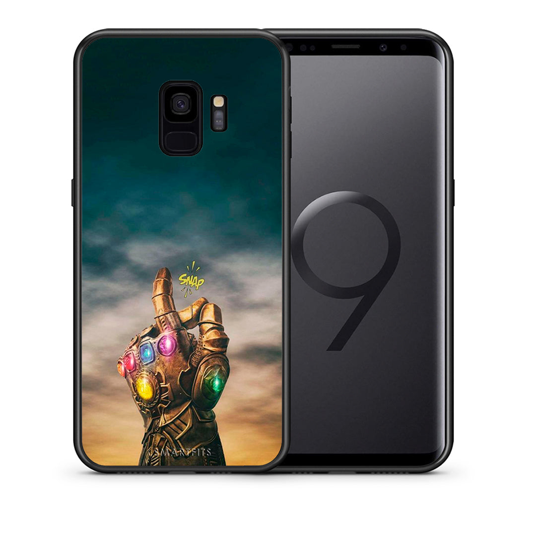 Θήκη Samsung S9 Infinity Snap από τη Smartfits με σχέδιο στο πίσω μέρος και μαύρο περίβλημα | Samsung S9 Infinity Snap case with colorful back and black bezels