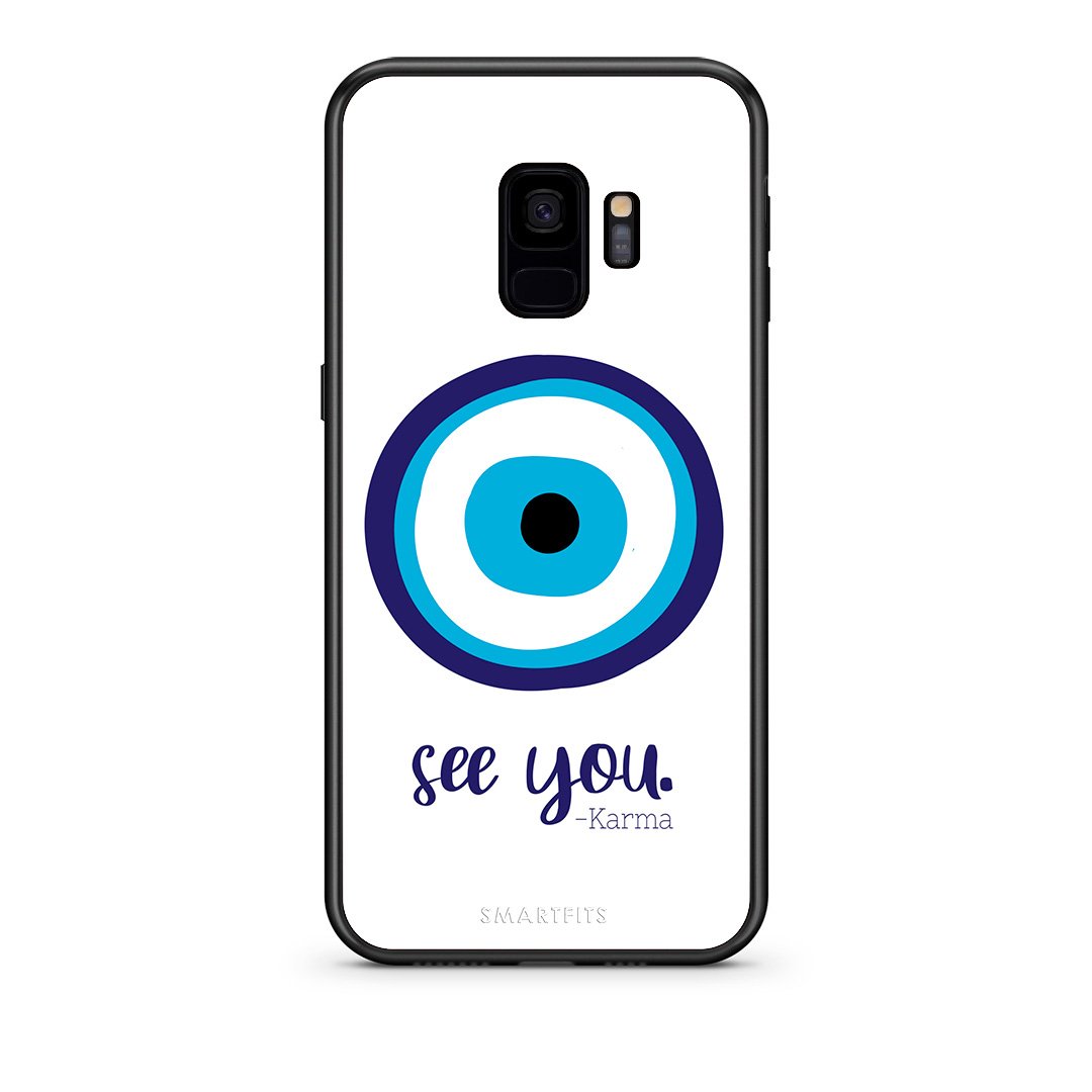 samsung s9 Karma Says θήκη από τη Smartfits με σχέδιο στο πίσω μέρος και μαύρο περίβλημα | Smartphone case with colorful back and black bezels by Smartfits