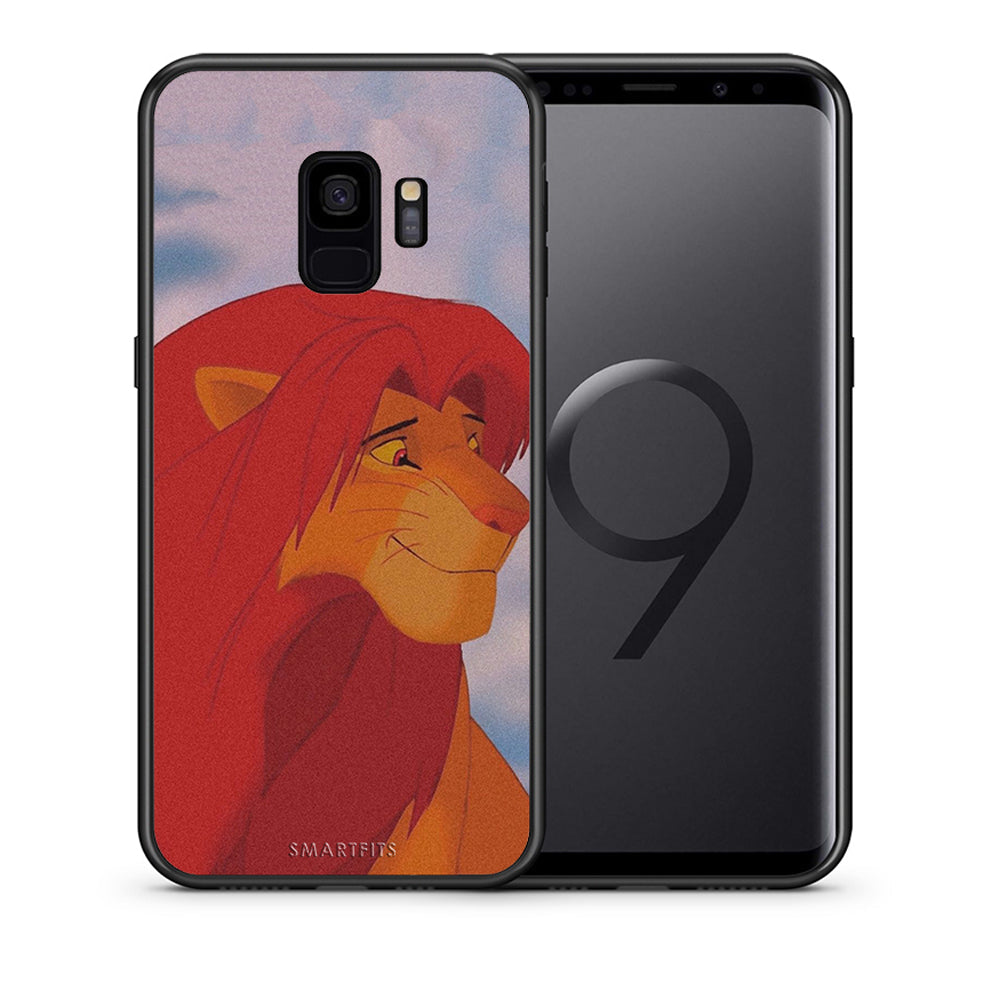 Θήκη Αγίου Βαλεντίνου Samsung S9 Lion Love 1 από τη Smartfits με σχέδιο στο πίσω μέρος και μαύρο περίβλημα | Samsung S9 Lion Love 1 case with colorful back and black bezels