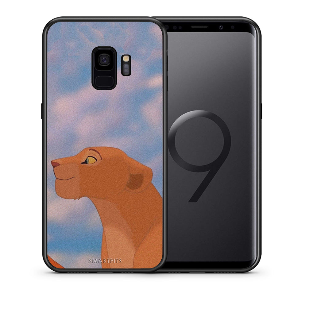 Θήκη Αγίου Βαλεντίνου Samsung S9 Lion Love 2 από τη Smartfits με σχέδιο στο πίσω μέρος και μαύρο περίβλημα | Samsung S9 Lion Love 2 case with colorful back and black bezels