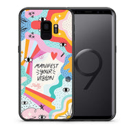 Thumbnail for Θήκη Samsung S9 Manifest Your Vision από τη Smartfits με σχέδιο στο πίσω μέρος και μαύρο περίβλημα | Samsung S9 Manifest Your Vision case with colorful back and black bezels