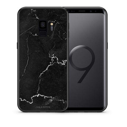 Θήκη Samsung S9 Marble Black από τη Smartfits με σχέδιο στο πίσω μέρος και μαύρο περίβλημα | Samsung S9 Marble Black case with colorful back and black bezels
