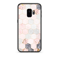 Thumbnail for 4 - samsung s9 Hexagon Pink Marble case, cover, bumper