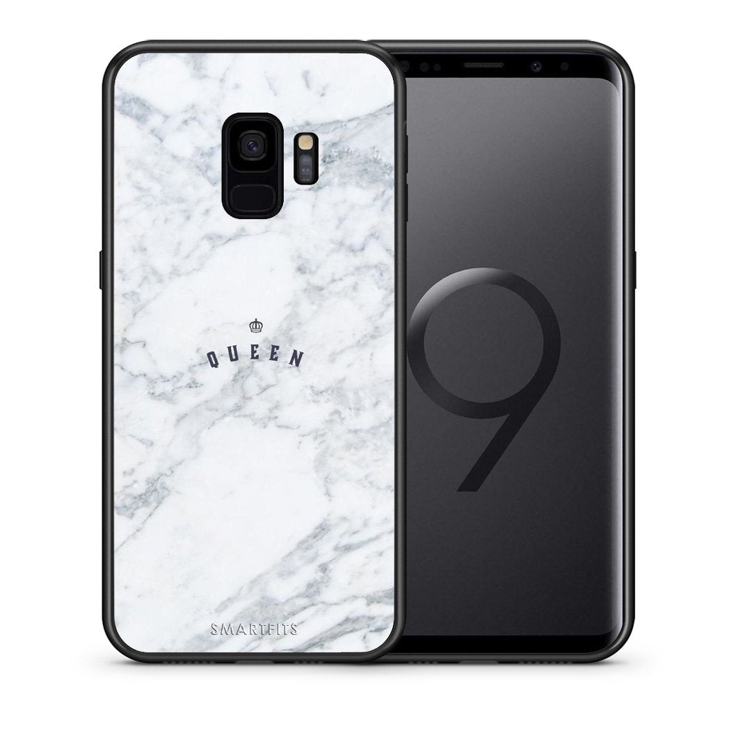 Θήκη Samsung S9 Queen Marble από τη Smartfits με σχέδιο στο πίσω μέρος και μαύρο περίβλημα | Samsung S9 Queen Marble case with colorful back and black bezels