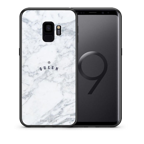 Θήκη Samsung S9 Queen Marble από τη Smartfits με σχέδιο στο πίσω μέρος και μαύρο περίβλημα | Samsung S9 Queen Marble case with colorful back and black bezels