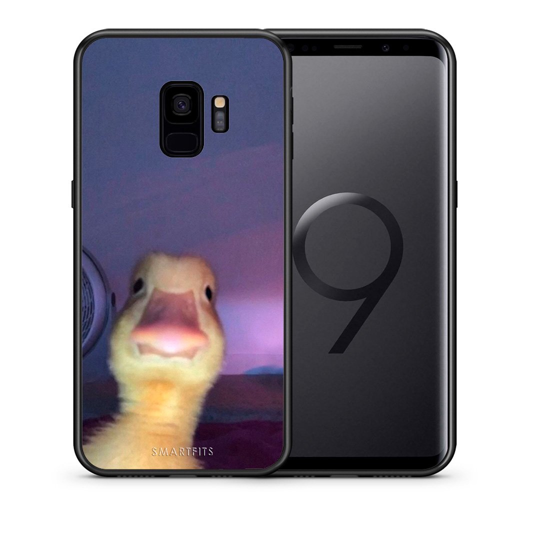 Θήκη Samsung S9 Meme Duck από τη Smartfits με σχέδιο στο πίσω μέρος και μαύρο περίβλημα | Samsung S9 Meme Duck case with colorful back and black bezels
