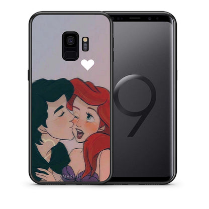 Θήκη Αγίου Βαλεντίνου Samsung S9 Mermaid Love από τη Smartfits με σχέδιο στο πίσω μέρος και μαύρο περίβλημα | Samsung S9 Mermaid Love case with colorful back and black bezels