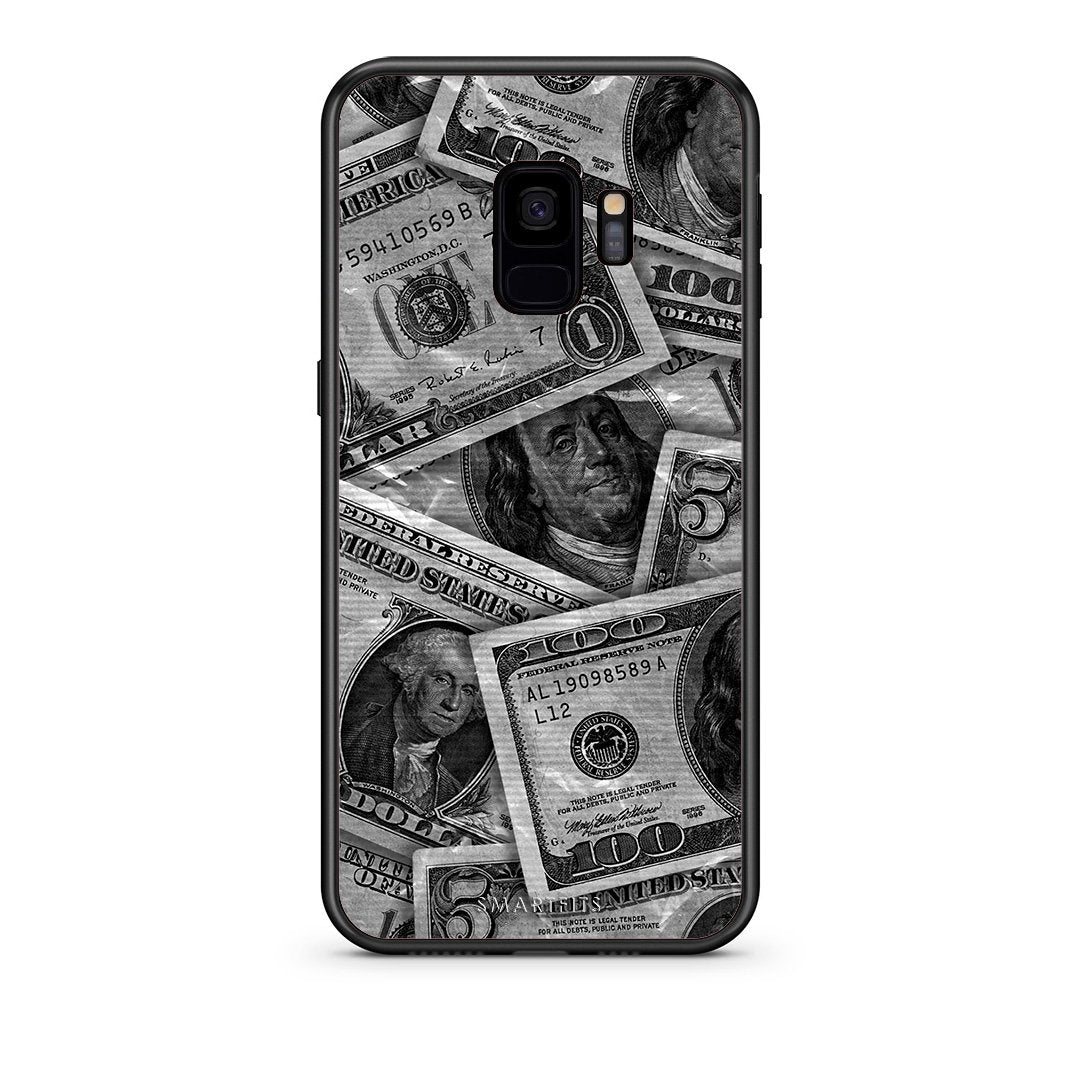 samsung s9 Money Dollars θήκη από τη Smartfits με σχέδιο στο πίσω μέρος και μαύρο περίβλημα | Smartphone case with colorful back and black bezels by Smartfits