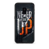 Thumbnail for samsung s9 Never Give Up Θήκη Αγίου Βαλεντίνου από τη Smartfits με σχέδιο στο πίσω μέρος και μαύρο περίβλημα | Smartphone case with colorful back and black bezels by Smartfits