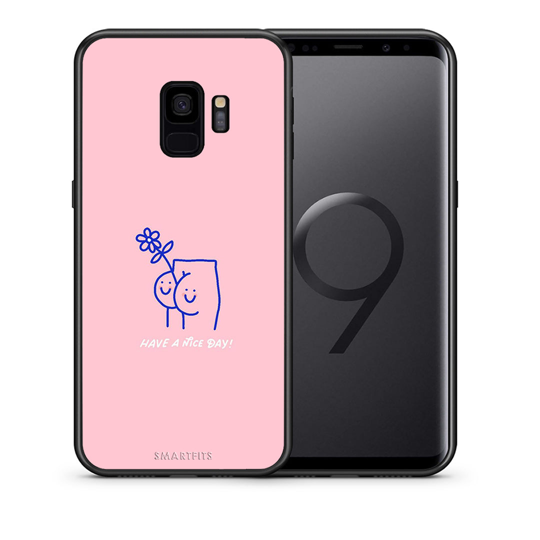 Θήκη Samsung S9 Nice Day από τη Smartfits με σχέδιο στο πίσω μέρος και μαύρο περίβλημα | Samsung S9 Nice Day case with colorful back and black bezels