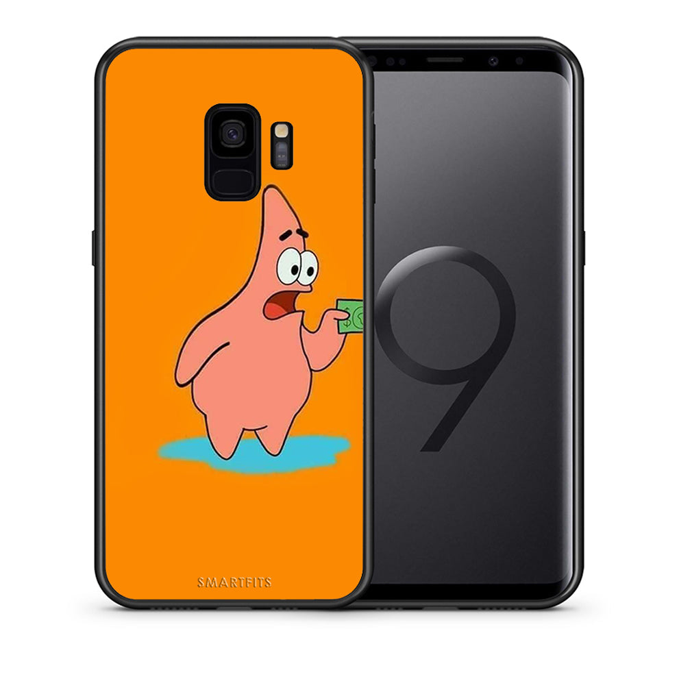 Θήκη Αγίου Βαλεντίνου Samsung S9 No Money 1 από τη Smartfits με σχέδιο στο πίσω μέρος και μαύρο περίβλημα | Samsung S9 No Money 1 case with colorful back and black bezels