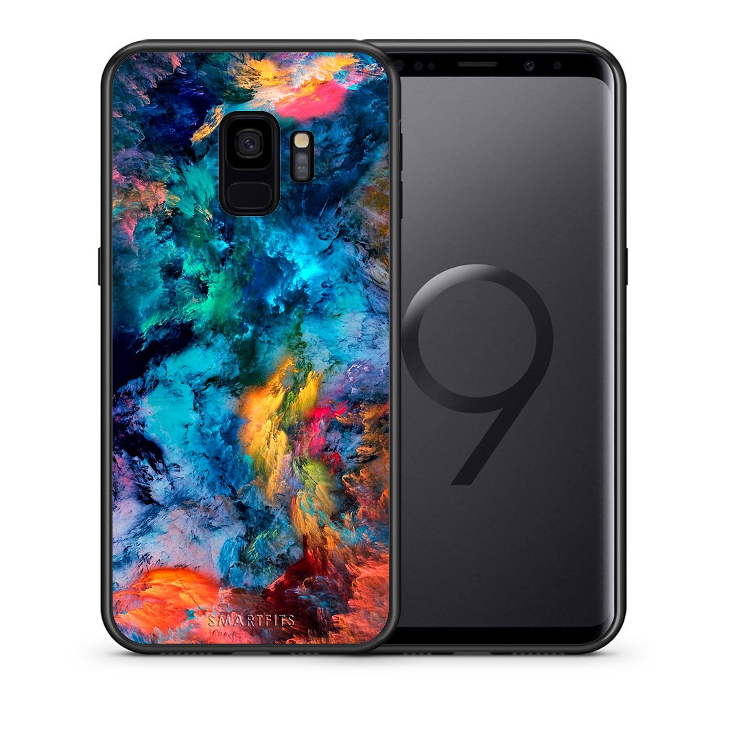 Θήκη Samsung S9 Crayola Paint από τη Smartfits με σχέδιο στο πίσω μέρος και μαύρο περίβλημα | Samsung S9 Crayola Paint case with colorful back and black bezels