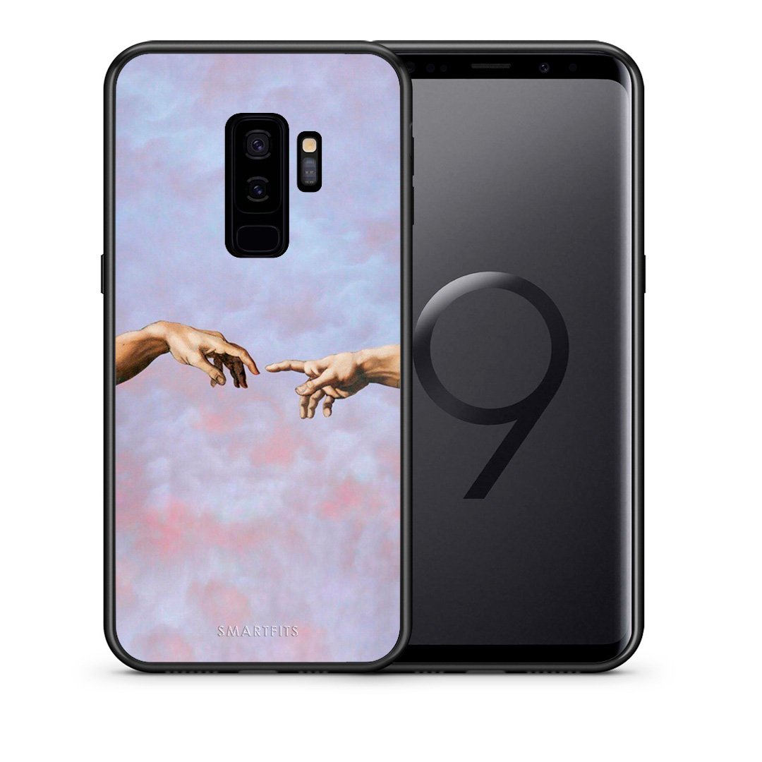 Θήκη Samsung S9 Plus Adam Hand από τη Smartfits με σχέδιο στο πίσω μέρος και μαύρο περίβλημα | Samsung S9 Plus Adam Hand case with colorful back and black bezels