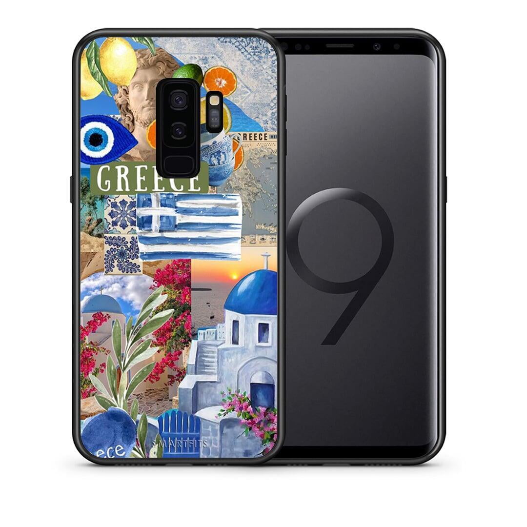 Θήκη Samsung S9 Plus All Greek από τη Smartfits με σχέδιο στο πίσω μέρος και μαύρο περίβλημα | Samsung S9 Plus All Greek case with colorful back and black bezels