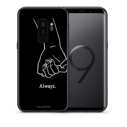 Θήκη Αγίου Βαλεντίνου Samsung S9 Plus Always & Forever 1 από τη Smartfits με σχέδιο στο πίσω μέρος και μαύρο περίβλημα | Samsung S9 Plus Always & Forever 1 case with colorful back and black bezels