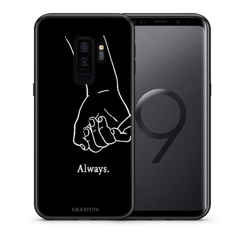 Θήκη Αγίου Βαλεντίνου Samsung S9 Plus Always & Forever 1 από τη Smartfits με σχέδιο στο πίσω μέρος και μαύρο περίβλημα | Samsung S9 Plus Always & Forever 1 case with colorful back and black bezels