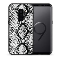 Thumbnail for Θήκη Samsung S9 Plus White Snake Animal από τη Smartfits με σχέδιο στο πίσω μέρος και μαύρο περίβλημα | Samsung S9 Plus White Snake Animal case with colorful back and black bezels