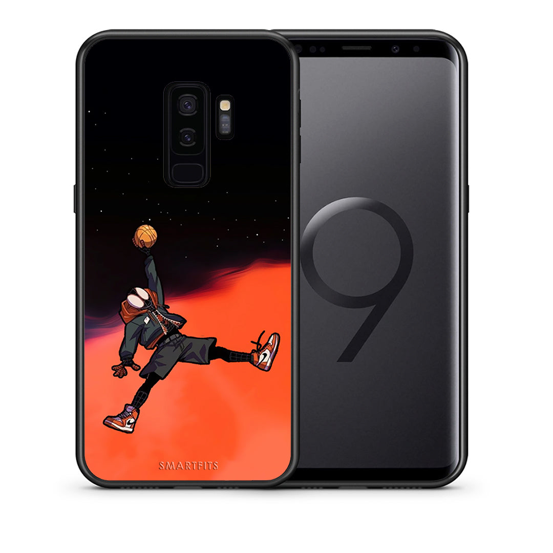 Θήκη Samsung S9 Plus Basketball Hero από τη Smartfits με σχέδιο στο πίσω μέρος και μαύρο περίβλημα | Samsung S9 Plus Basketball Hero case with colorful back and black bezels
