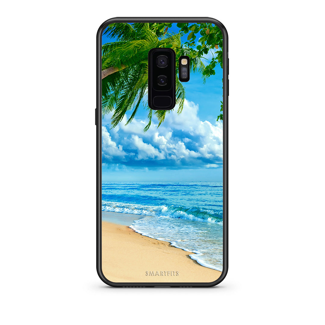 samsung s9 plus Beautiful Beach θήκη από τη Smartfits με σχέδιο στο πίσω μέρος και μαύρο περίβλημα | Smartphone case with colorful back and black bezels by Smartfits