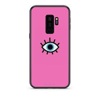 Thumbnail for samsung s9 plus Blue Eye Pink θήκη από τη Smartfits με σχέδιο στο πίσω μέρος και μαύρο περίβλημα | Smartphone case with colorful back and black bezels by Smartfits