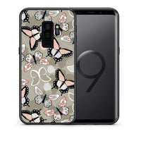 Thumbnail for Θήκη Samsung S9 Plus Butterflies Boho από τη Smartfits με σχέδιο στο πίσω μέρος και μαύρο περίβλημα | Samsung S9 Plus Butterflies Boho case with colorful back and black bezels