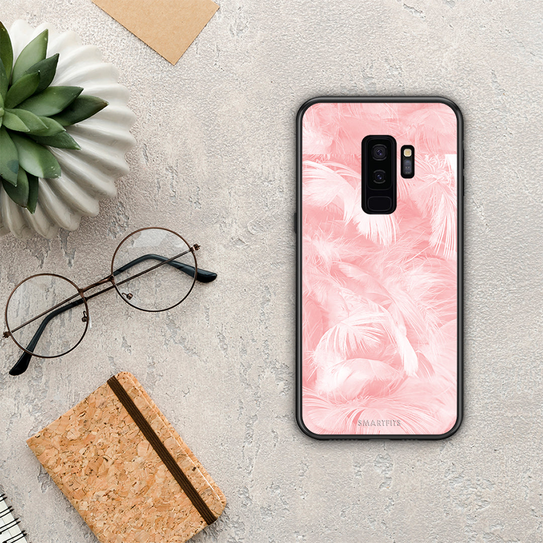 Boho Pink Feather - Samsung Galaxy S9+ θήκη