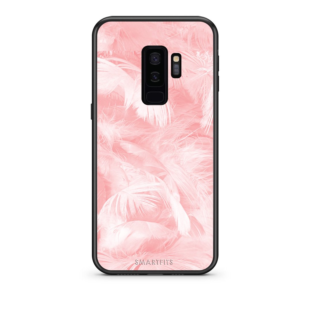 33 - samsung galaxy s9 plus Pink Feather Boho case, cover, bumper