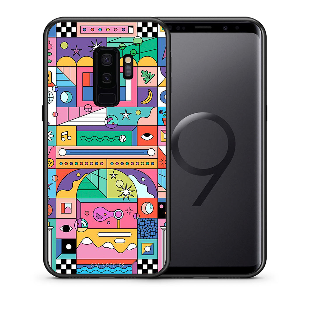 Θήκη Samsung S9 Plus Bubbles Soap από τη Smartfits με σχέδιο στο πίσω μέρος και μαύρο περίβλημα | Samsung S9 Plus Bubbles Soap case with colorful back and black bezels