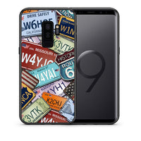 Thumbnail for Θήκη Samsung S9 Plus Car Plates από τη Smartfits με σχέδιο στο πίσω μέρος και μαύρο περίβλημα | Samsung S9 Plus Car Plates case with colorful back and black bezels