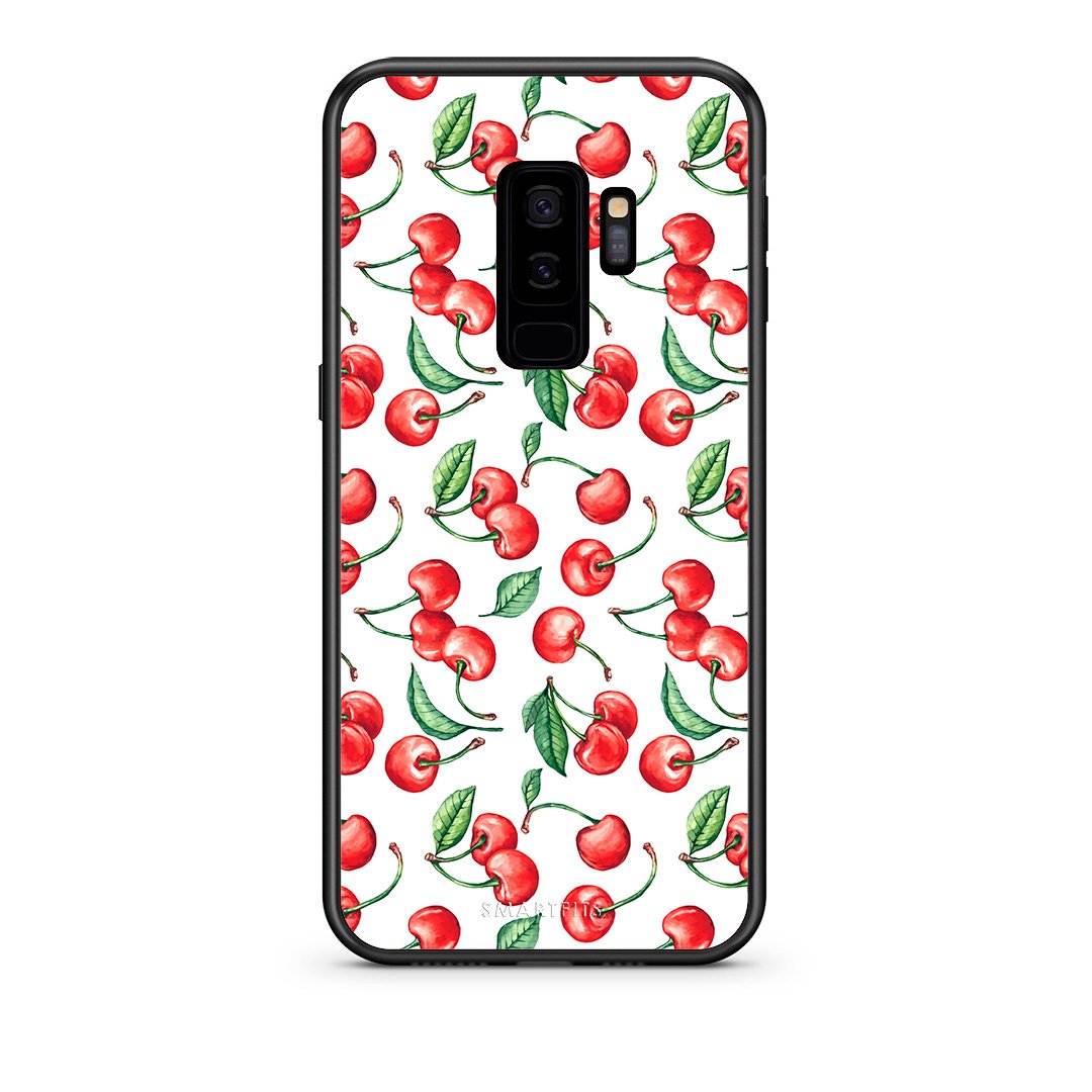 samsung s9 plus Cherry Summer θήκη από τη Smartfits με σχέδιο στο πίσω μέρος και μαύρο περίβλημα | Smartphone case with colorful back and black bezels by Smartfits
