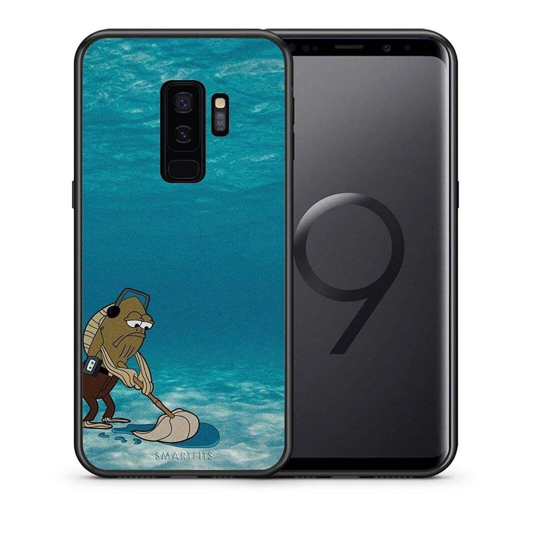 Θήκη Samsung S9 Plus Clean The Ocean από τη Smartfits με σχέδιο στο πίσω μέρος και μαύρο περίβλημα | Samsung S9 Plus Clean The Ocean case with colorful back and black bezels