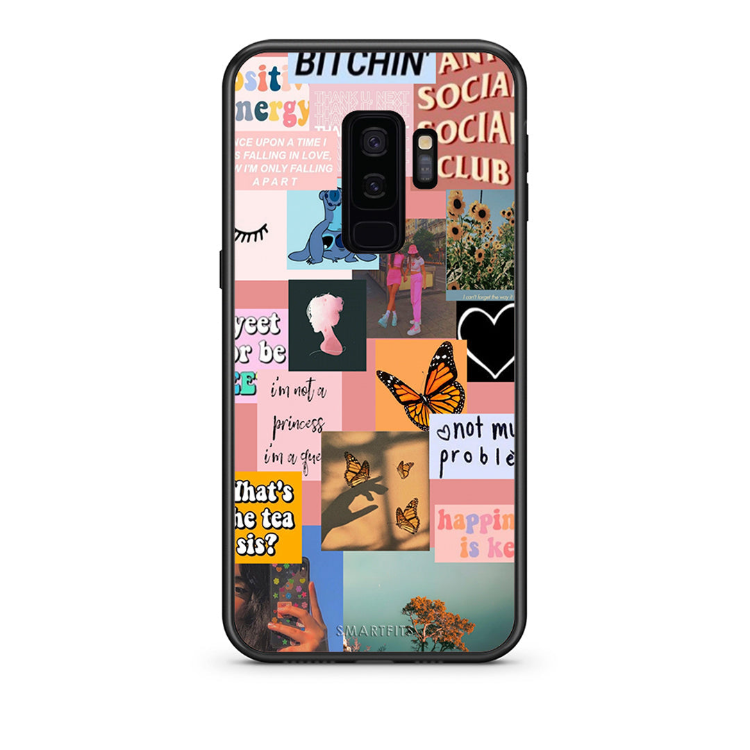 samsung s9 plus Collage Bitchin Θήκη Αγίου Βαλεντίνου από τη Smartfits με σχέδιο στο πίσω μέρος και μαύρο περίβλημα | Smartphone case with colorful back and black bezels by Smartfits