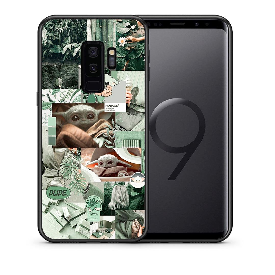 Θήκη Αγίου Βαλεντίνου Samsung S9 Plus Collage Dude από τη Smartfits με σχέδιο στο πίσω μέρος και μαύρο περίβλημα | Samsung S9 Plus Collage Dude case with colorful back and black bezels