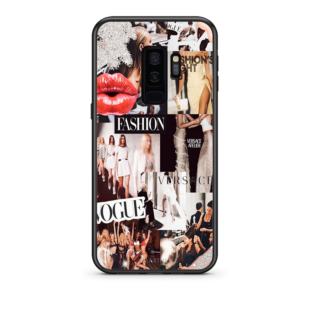 samsung s9 plus Collage Fashion Θήκη Αγίου Βαλεντίνου από τη Smartfits με σχέδιο στο πίσω μέρος και μαύρο περίβλημα | Smartphone case with colorful back and black bezels by Smartfits