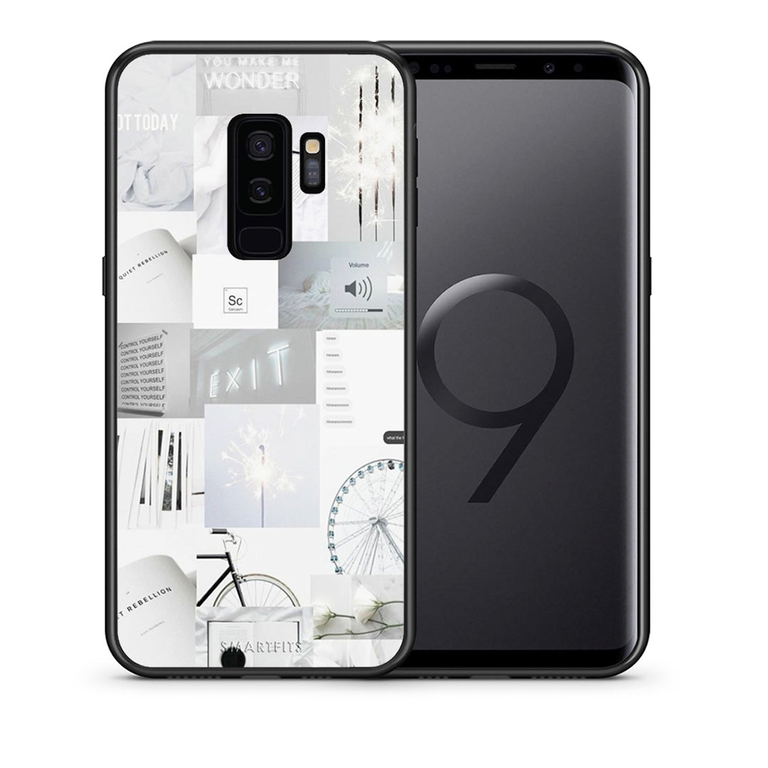 Θήκη Αγίου Βαλεντίνου Samsung S9 Plus Collage Make Me Wonder από τη Smartfits με σχέδιο στο πίσω μέρος και μαύρο περίβλημα | Samsung S9 Plus Collage Make Me Wonder case with colorful back and black bezels