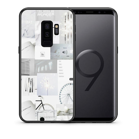 Θήκη Αγίου Βαλεντίνου Samsung S9 Plus Collage Make Me Wonder από τη Smartfits με σχέδιο στο πίσω μέρος και μαύρο περίβλημα | Samsung S9 Plus Collage Make Me Wonder case with colorful back and black bezels