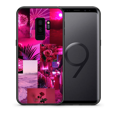 Θήκη Αγίου Βαλεντίνου Samsung S9 Plus Collage Red Roses από τη Smartfits με σχέδιο στο πίσω μέρος και μαύρο περίβλημα | Samsung S9 Plus Collage Red Roses case with colorful back and black bezels