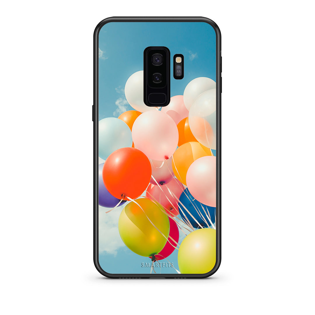 samsung s9 plus Colorful Balloons θήκη από τη Smartfits με σχέδιο στο πίσω μέρος και μαύρο περίβλημα | Smartphone case with colorful back and black bezels by Smartfits