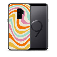 Thumbnail for Θήκη Samsung S9 Plus Colourful Waves από τη Smartfits με σχέδιο στο πίσω μέρος και μαύρο περίβλημα | Samsung S9 Plus Colourful Waves case with colorful back and black bezels
