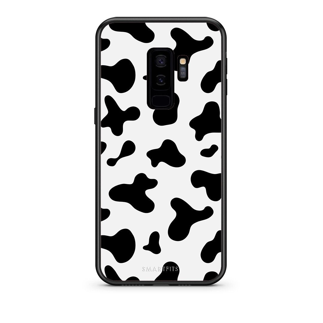 samsung s9 plus Cow Print θήκη από τη Smartfits με σχέδιο στο πίσω μέρος και μαύρο περίβλημα | Smartphone case with colorful back and black bezels by Smartfits