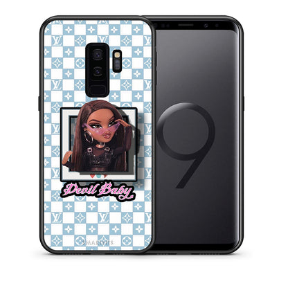 Θήκη Αγίου Βαλεντίνου Samsung S9 Plus Devil Baby από τη Smartfits με σχέδιο στο πίσω μέρος και μαύρο περίβλημα | Samsung S9 Plus Devil Baby case with colorful back and black bezels
