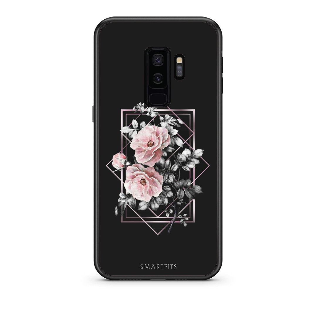 4 - samsung s9 plus Frame Flower case, cover, bumper