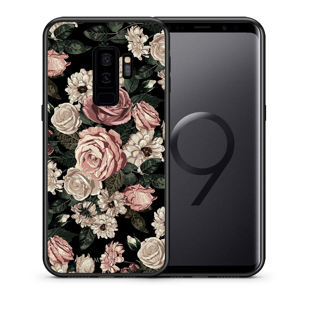 Θήκη Samsung S9 Plus Wild Roses Flower από τη Smartfits με σχέδιο στο πίσω μέρος και μαύρο περίβλημα | Samsung S9 Plus Wild Roses Flower case with colorful back and black bezels