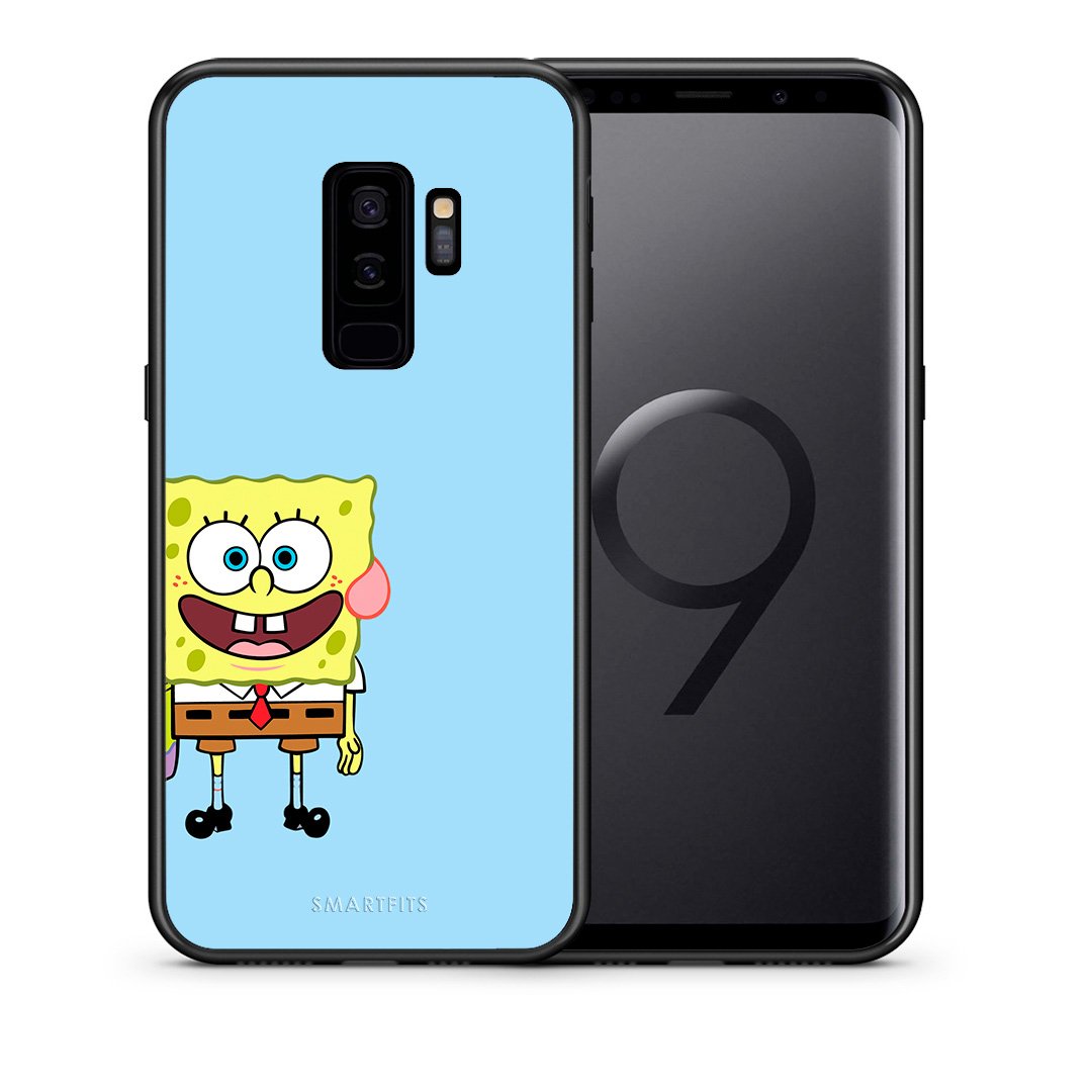 Θήκη Samsung S9 Plus Friends Bob από τη Smartfits με σχέδιο στο πίσω μέρος και μαύρο περίβλημα | Samsung S9 Plus Friends Bob case with colorful back and black bezels