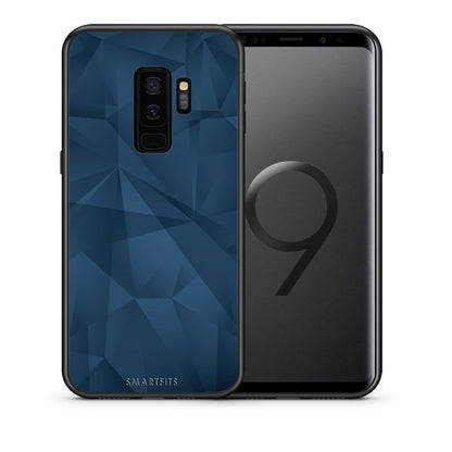 Θήκη Samsung S9 Plus Blue Abstract Geometric από τη Smartfits με σχέδιο στο πίσω μέρος και μαύρο περίβλημα | Samsung S9 Plus Blue Abstract Geometric case with colorful back and black bezels