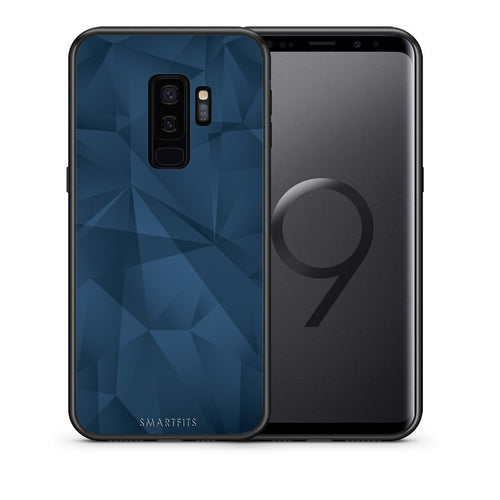 Θήκη Samsung S9 Plus Blue Abstract Geometric από τη Smartfits με σχέδιο στο πίσω μέρος και μαύρο περίβλημα | Samsung S9 Plus Blue Abstract Geometric case with colorful back and black bezels